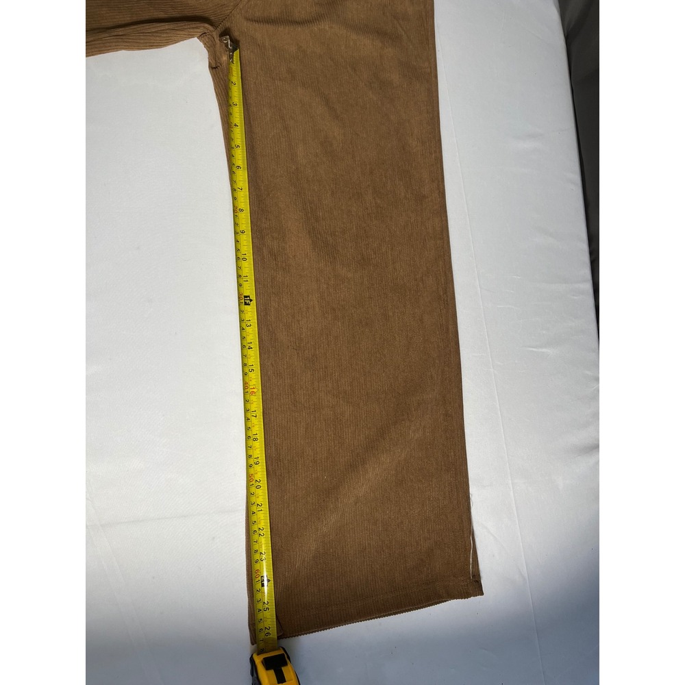 Halara Brown Corduroy Wide Leg Pants Womens Size Medium High Waisted Regular Fit - Picture 5 of 5